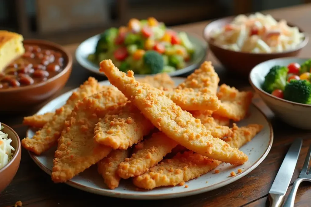 Delicious sides for fried fish served with crispy fish.