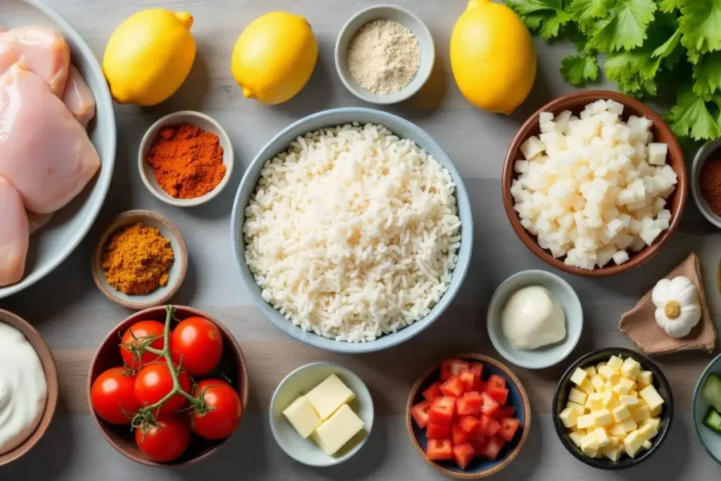 halal chicken over rice