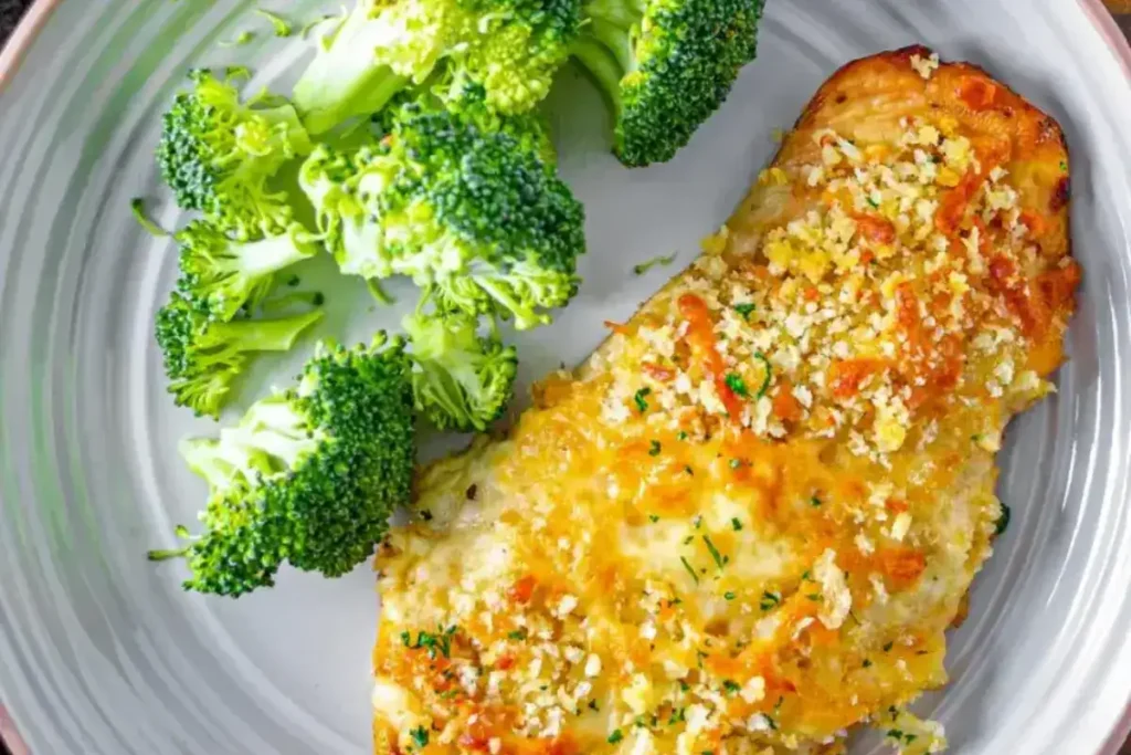 Delicious Longhorn Parmesan Crusted Chicken Recipe serving