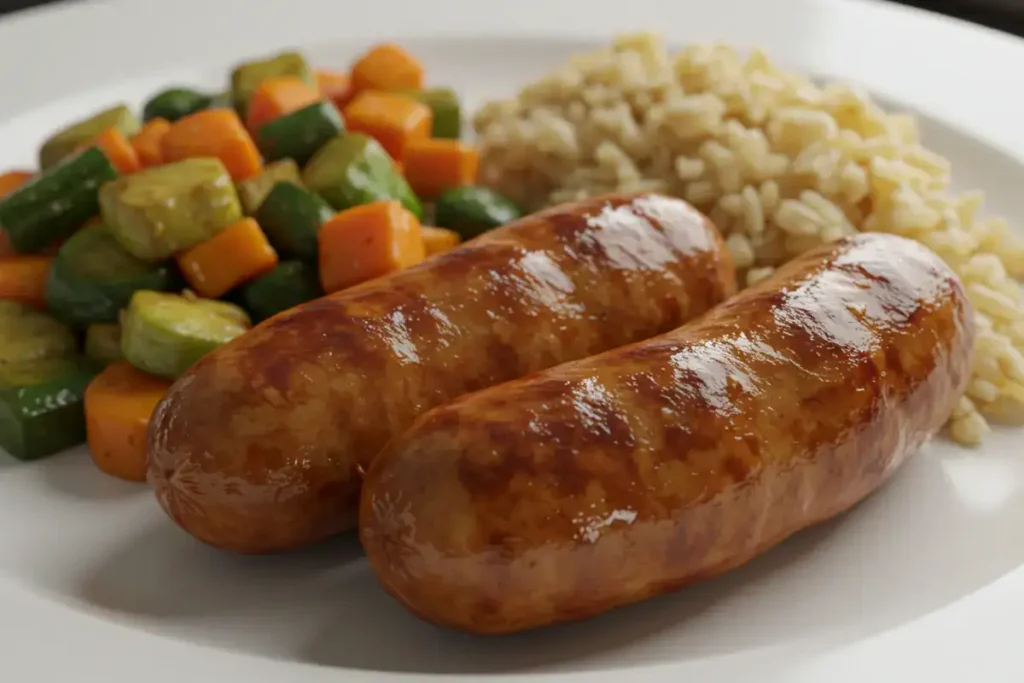  Chicken sausage in air fryer with rice or roasted veggies